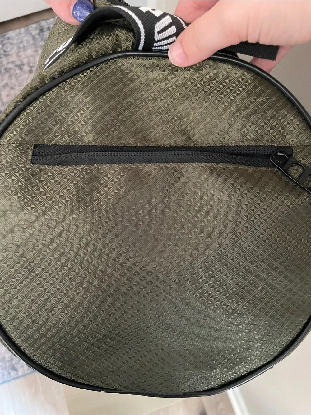 Puma Olive Green Men’s Duffel Bag with Branded Strap